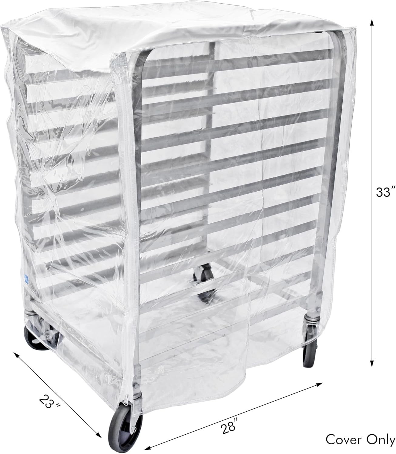10-Tier Commercial-Grade Clear Sheet Pan Rack Cover for Bakeries - Easy Access