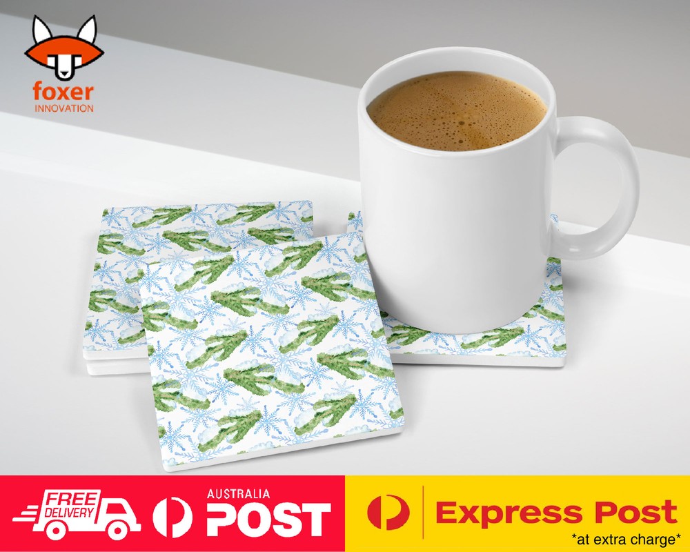 COASTER COFFEE DRINKING MAT|CHRISTMAS TREE AND SNOWFLAKE