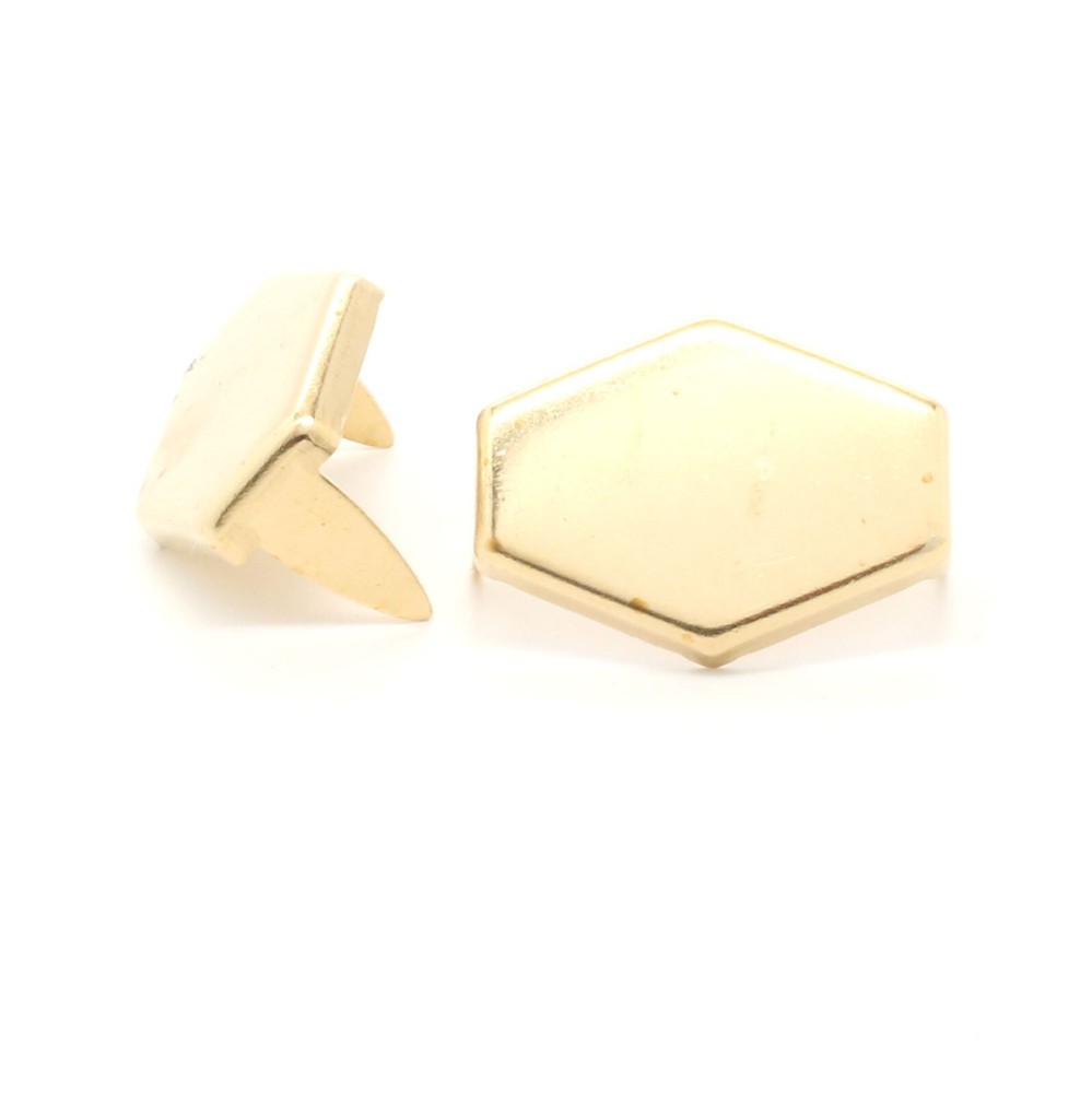 Hexagon Solid Brass Spots 3/4" 100 Pack NH0475-01