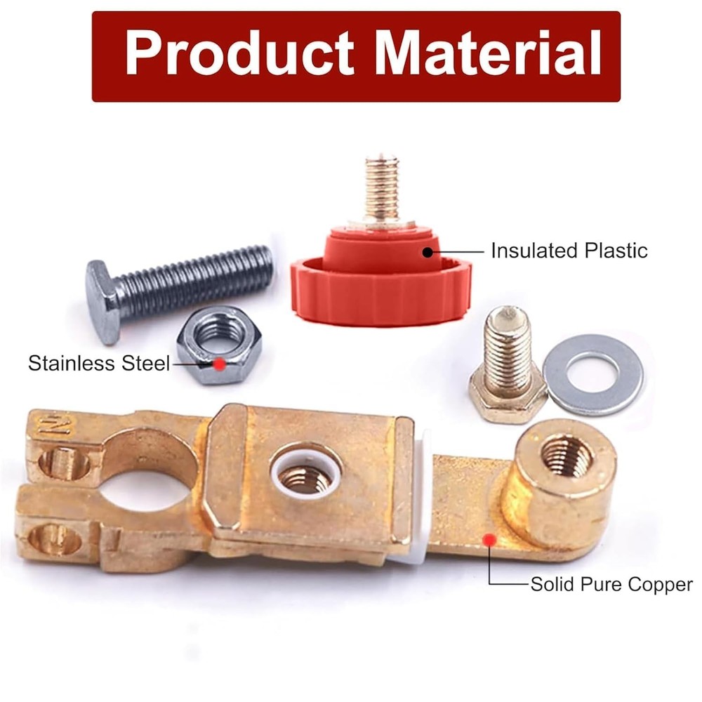 Top Post Battery Disconnect Switch - Quick Cut Off Red