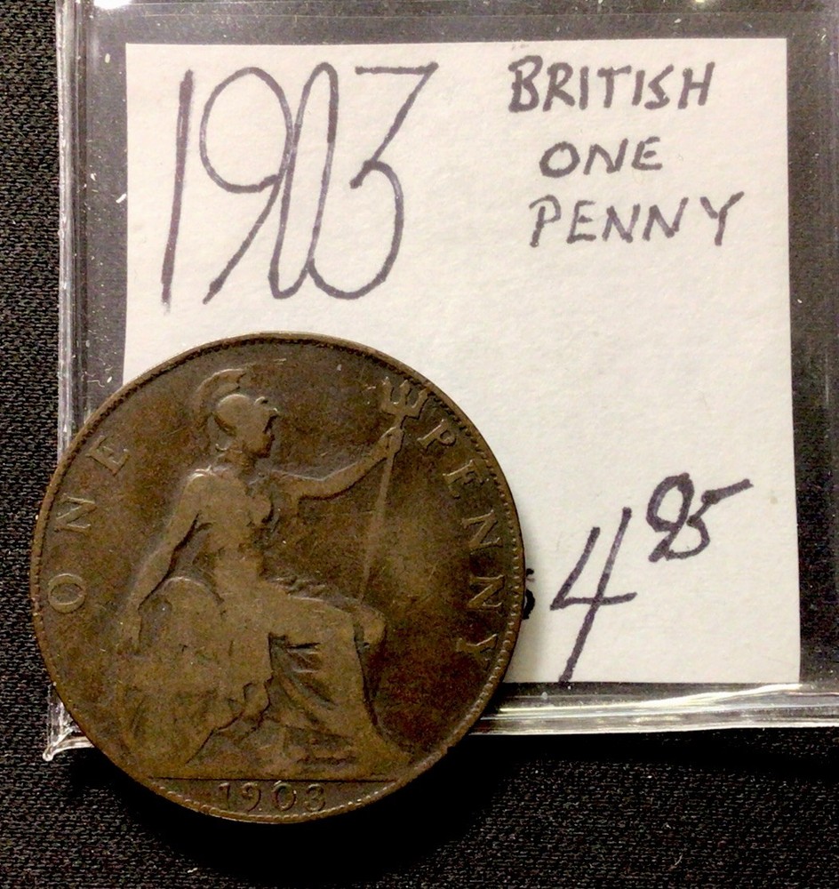 1903 British One Penny! ENN Coins