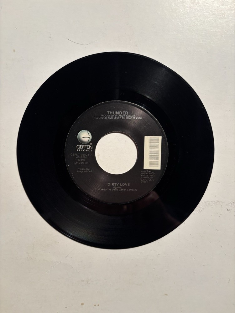 Thunder “Dirty Love” Geffen 7” 45 Strong VG+