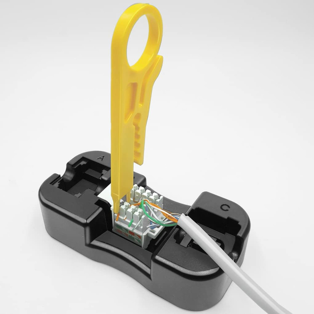 1+1Pack Keystone Jack Punch down Stand and Small Plastic Punchdown Tool with Str