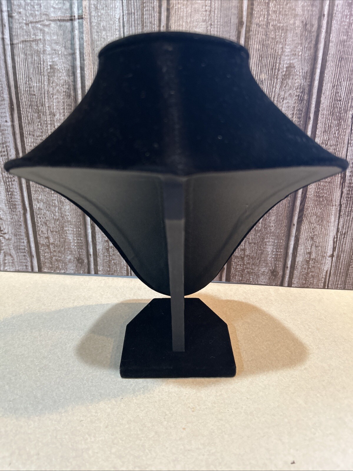 Necklace Display Mannequin Velvet Jewelry Stand, 9-Inch, Black