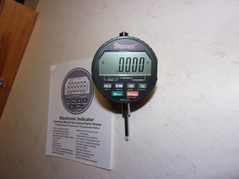 STARRETT  # F2730IQ  Electronic Indicator  1" Range  w/manual.   used