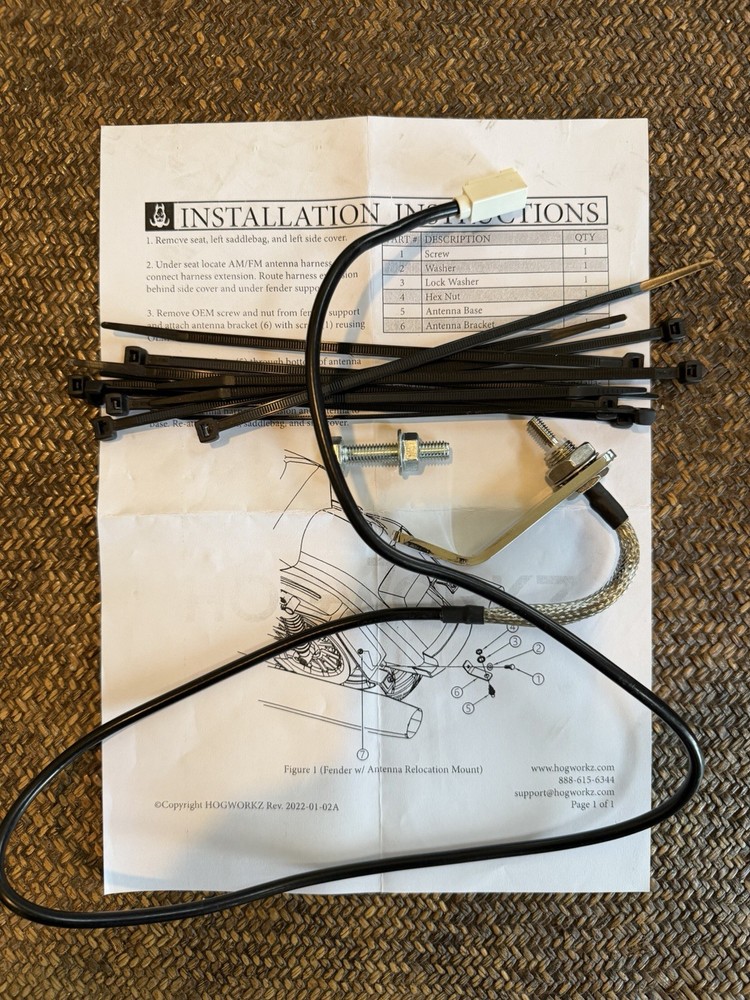HogWorkz Antenna Relocation Kit HW131728 14’-25’
