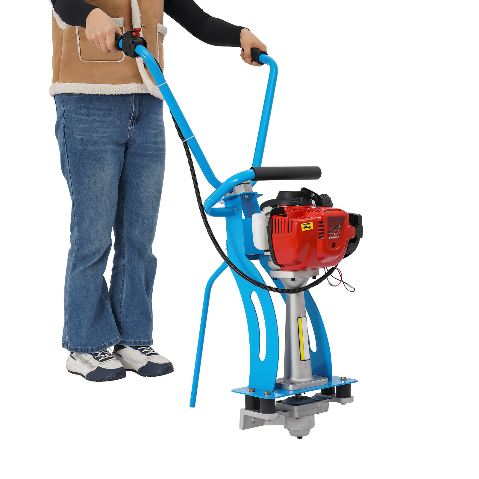 35.8CC Concrete Vibrating Machine 4 Stroke Power Screed Cement Concrete 260Kg