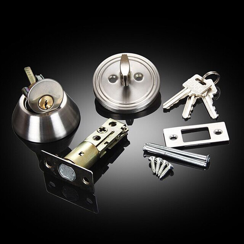 Round Single Cylinder Deadbolt Security Door Lock With Key Safe Lock Door Knobs