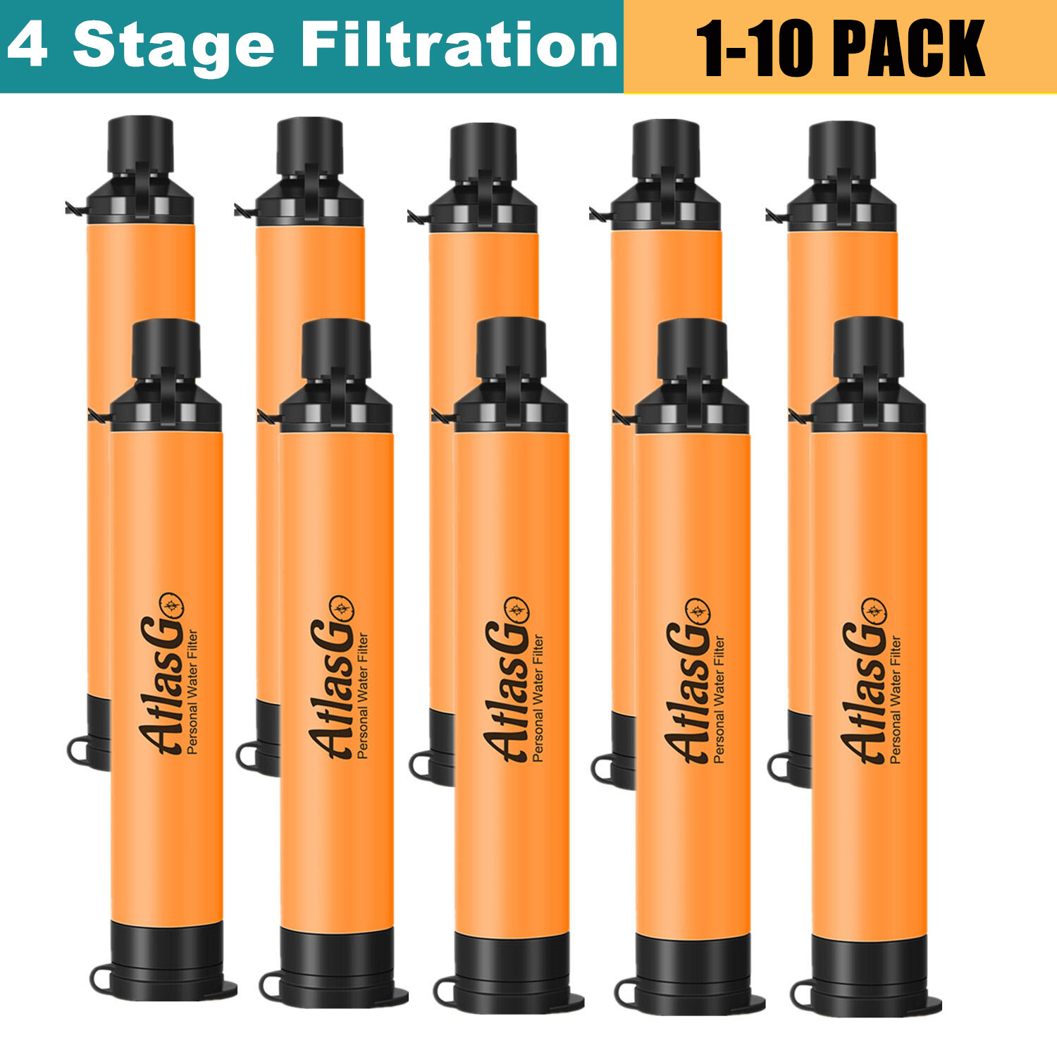 Personal Water Filter,Portable Water Purification Straw Water Filter Camping