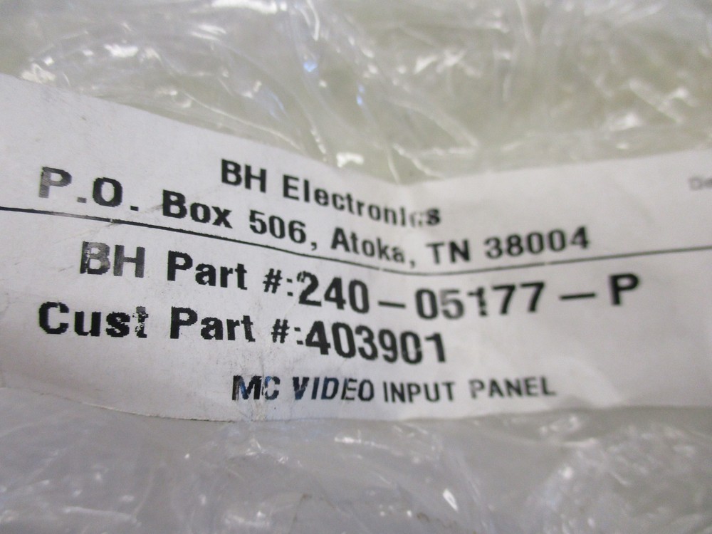 BH ELECTRONICS MASTERCRAFT (11-14) VDIG VIDEO INPUT PANEL 403901 BOAT