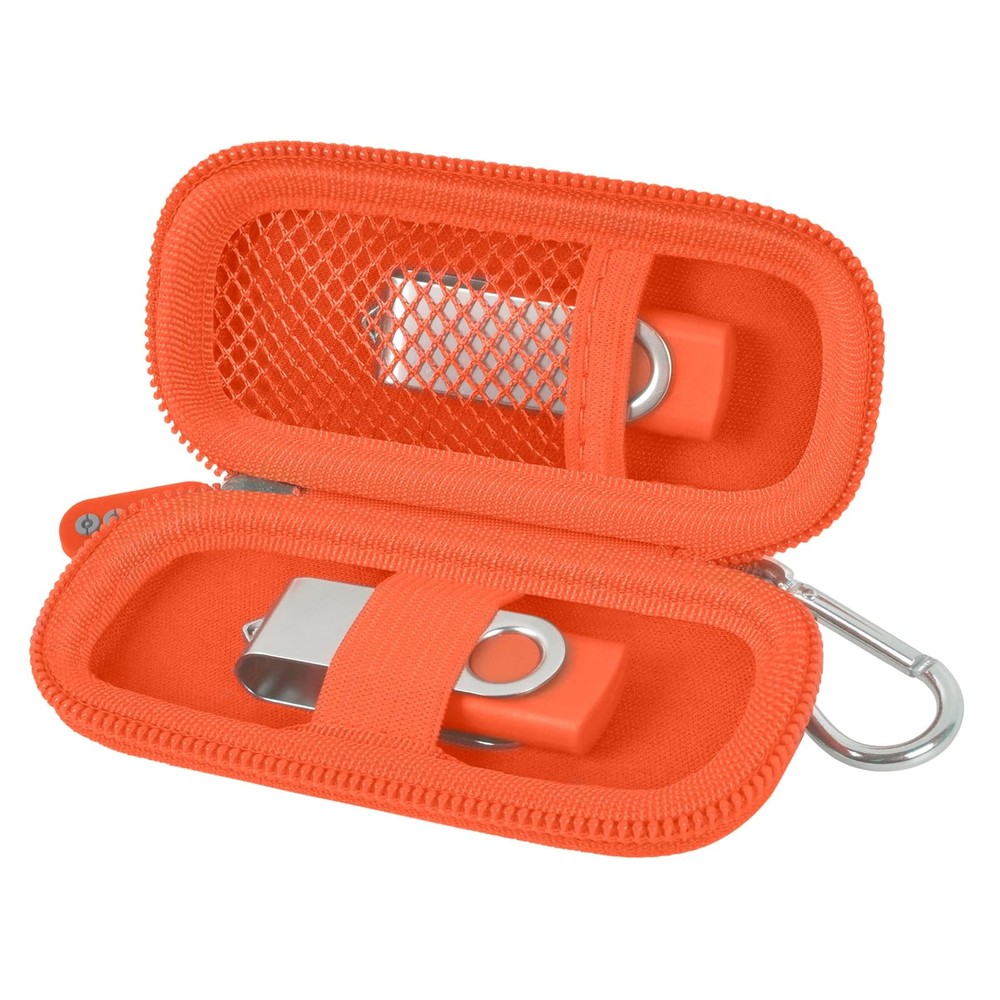 USB Flash Drive Case, SD Card Holder Compatible with Thumb Small, Orange