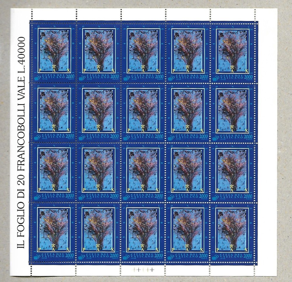 (FS297) Vatican 1995 UNO Full Sheets MNH v2