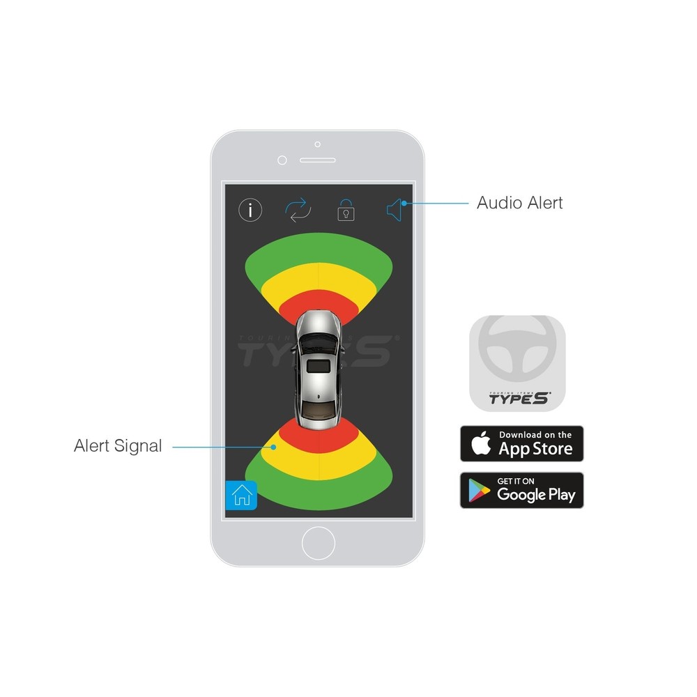 TYPE S Smart Wireless Parking Sensor, Bluetooth Solar Powered Wireless Parking S