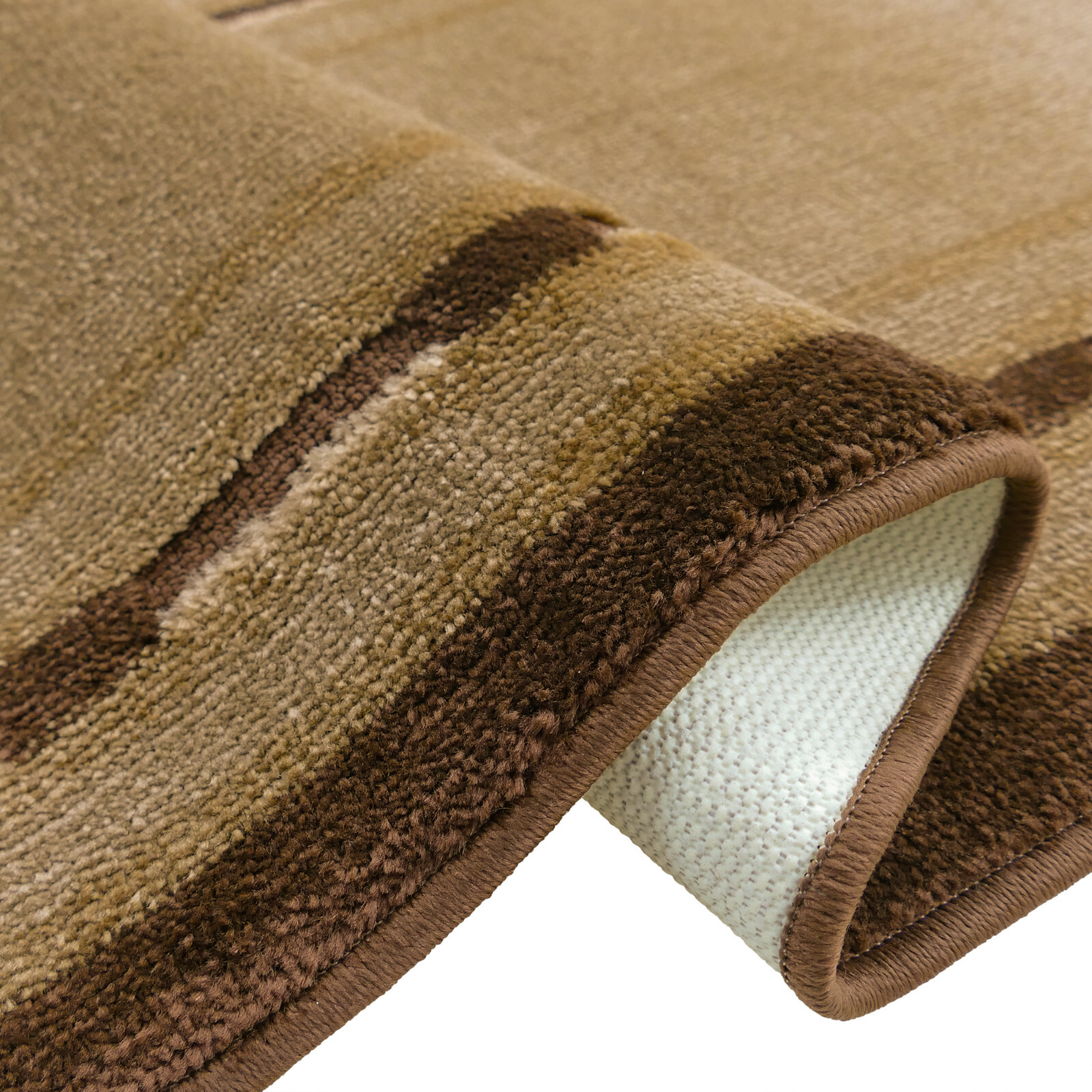 Custom Size Anti Slip Soft Pile Bordered Beige Design Runner Rug 26" Wide