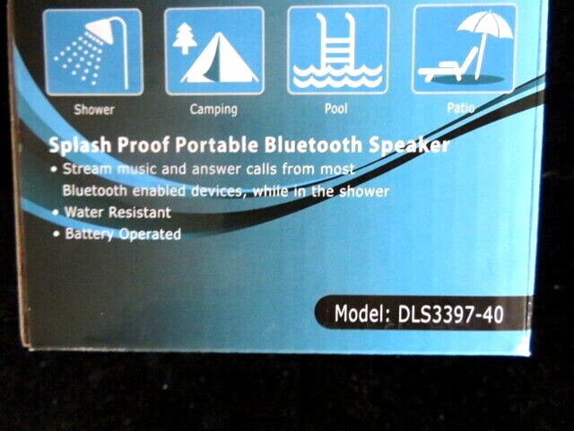 Splash-proof Bluetooth Speaker White-Digital Lab Bluetooth DLS3397-40-Portable