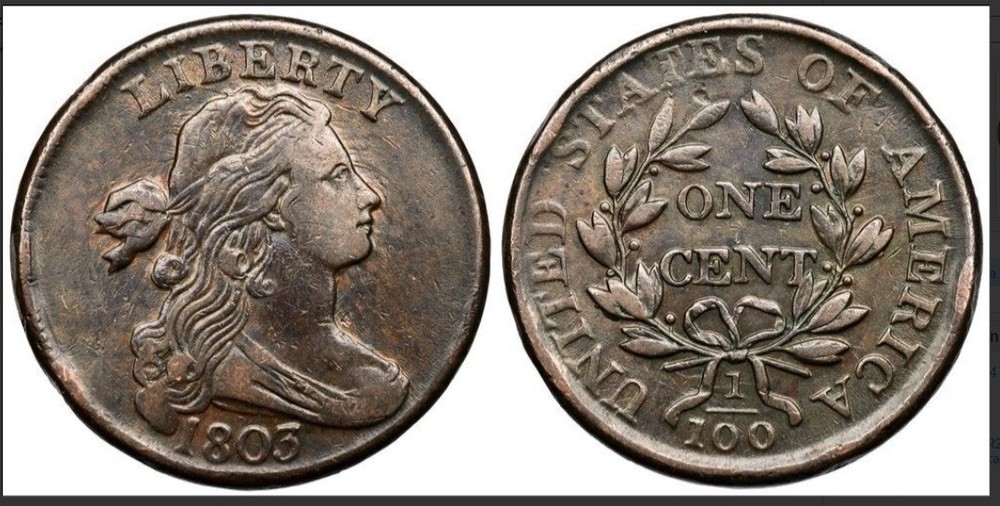 1803 draped bust large cent