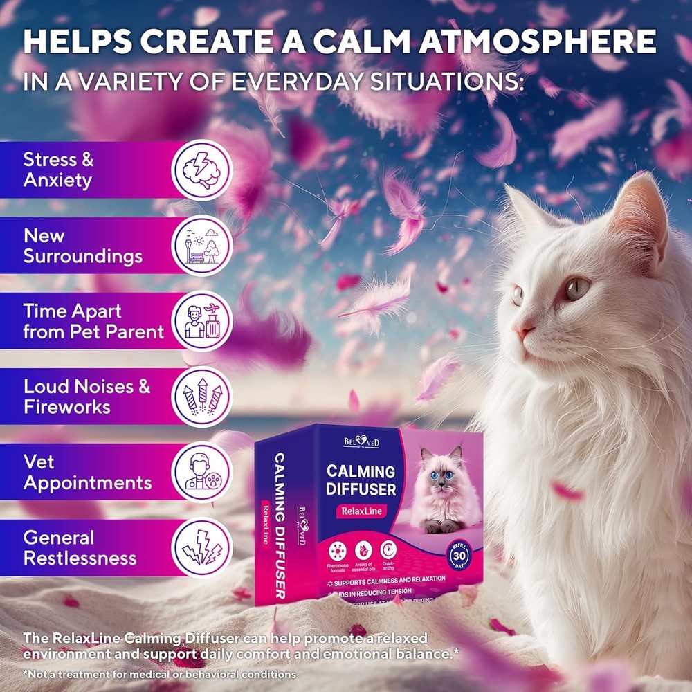 Advanced Pet Calming Diffuser – Safe Pheromone Solution for Multiple Cats
