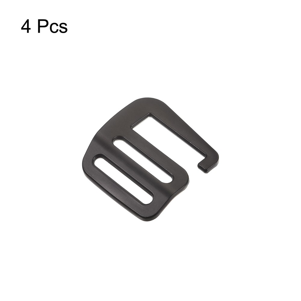 0.98" Webbing Release G Hook Buckle Adjuster for Backpack Strap 4Pcs Matte Black