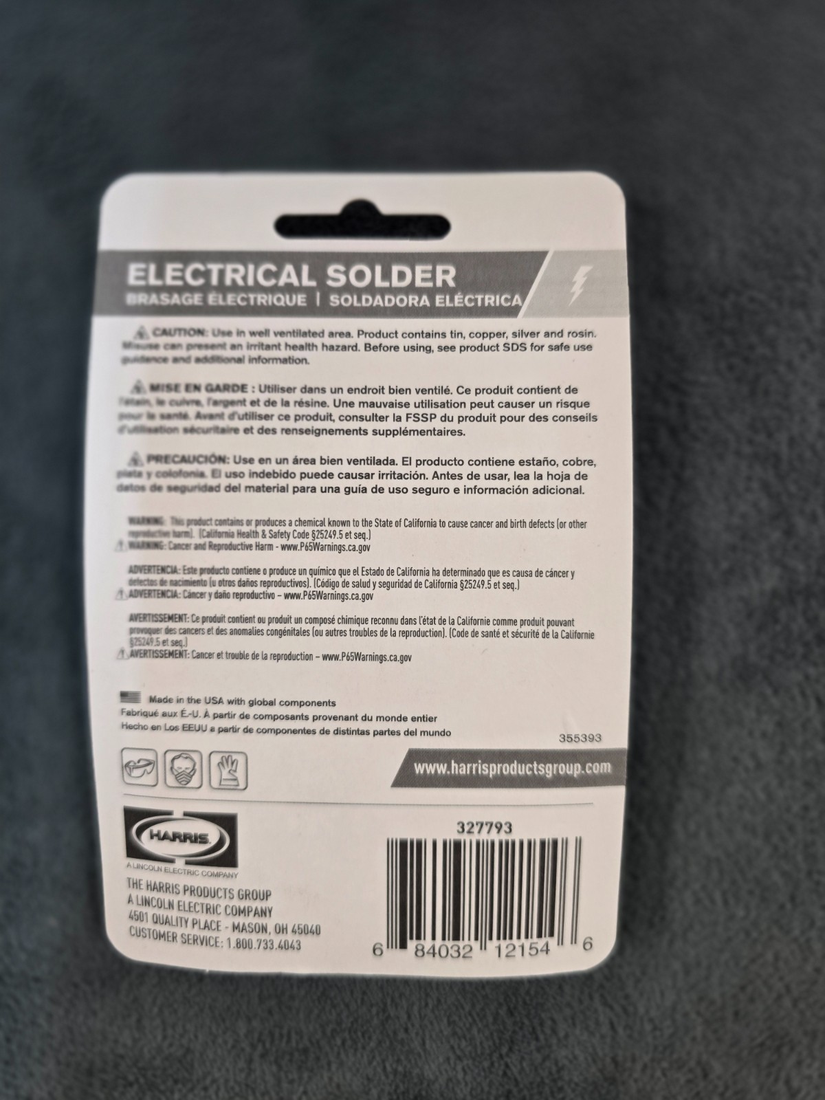 Harris 3 oz. Lead-Free Rosin Core ( Electrical) Solder