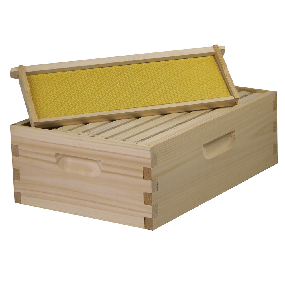 8 Frame Complete Beehive Kit – Amish-Made with 2 Deep & 1 Medium Boxes, Frames &