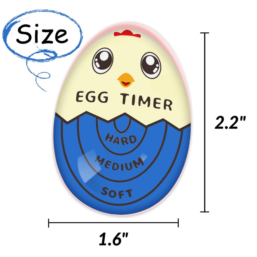 Egg Timer for Boiling Eggs that Changes Color When Done, Blue
