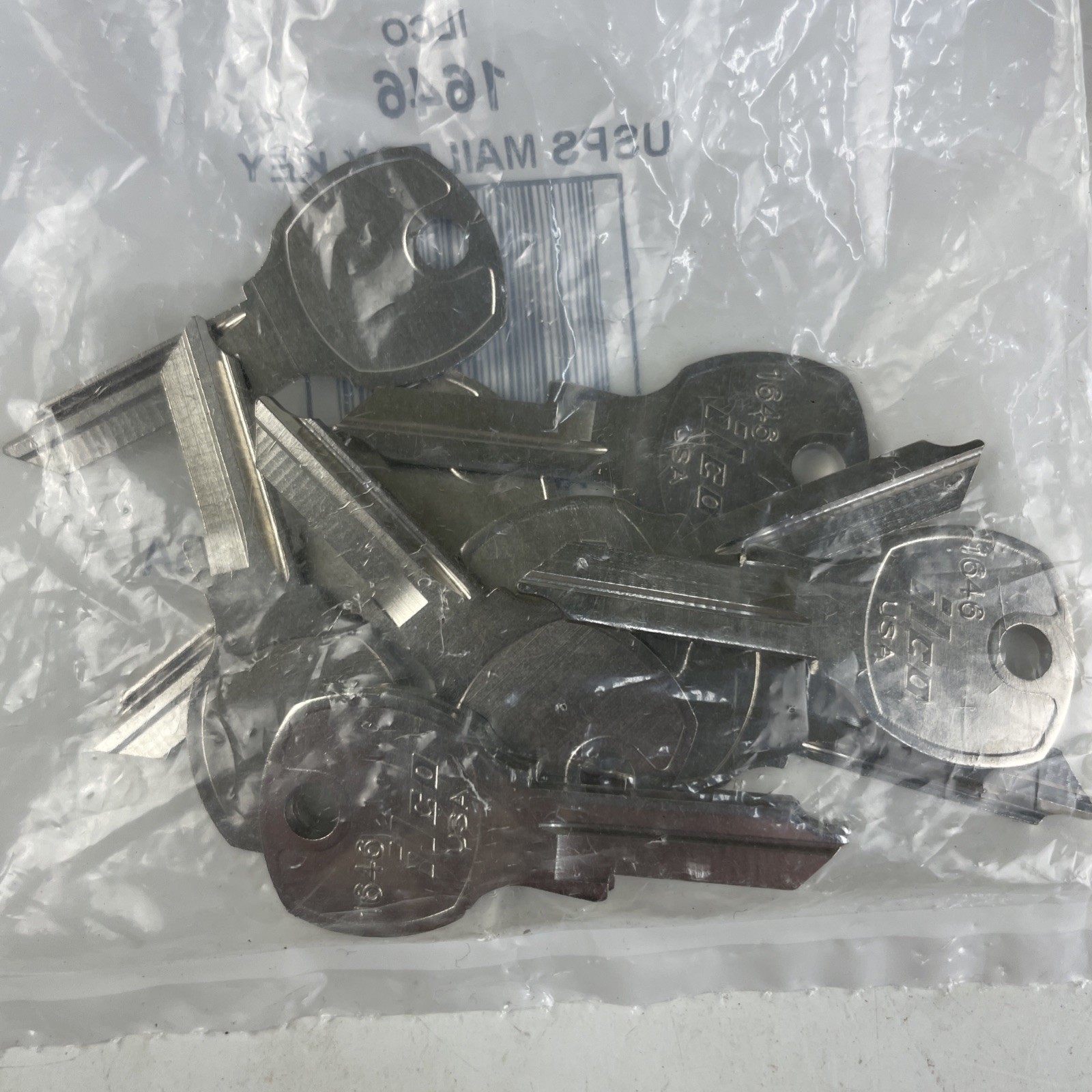 50 Key Blanks – Ilco USA 1646 Key Blanks Usps Mailbox Keys. NEW in Box