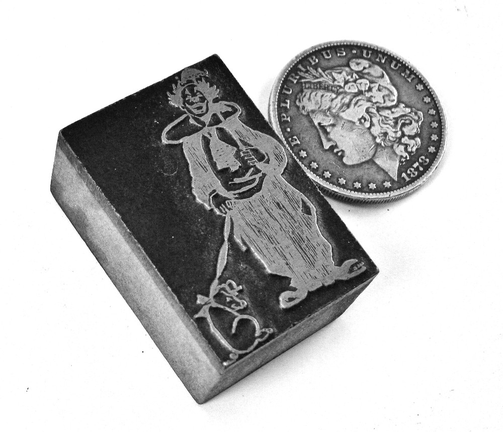 Letterpress Print Block - "Clown"