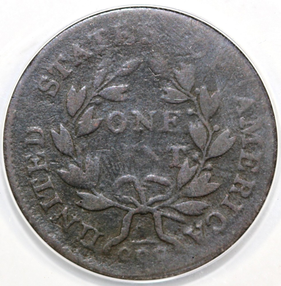 1801 1c S-219 Three Errors Draped Bust Large Cent ANACS Good 4