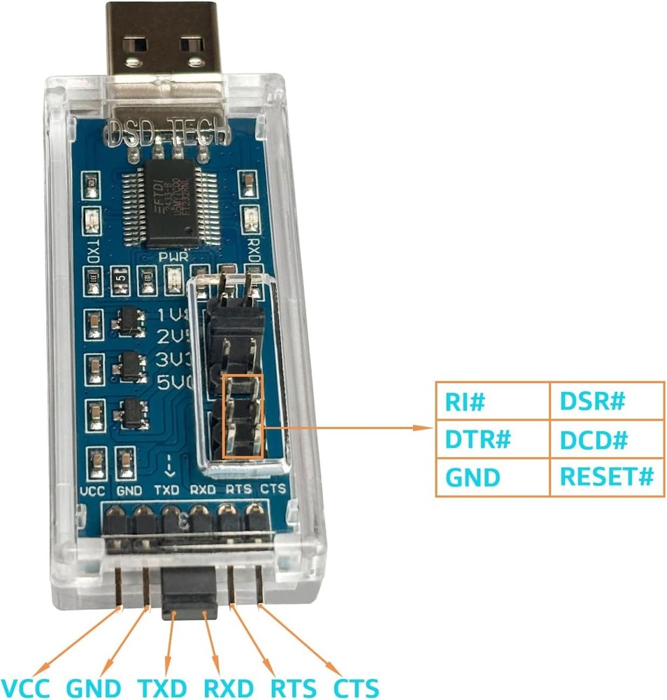 DSD TECH SH-U09C5 USB to TTL UART Converter Cable with FTDI Multi-Coloured