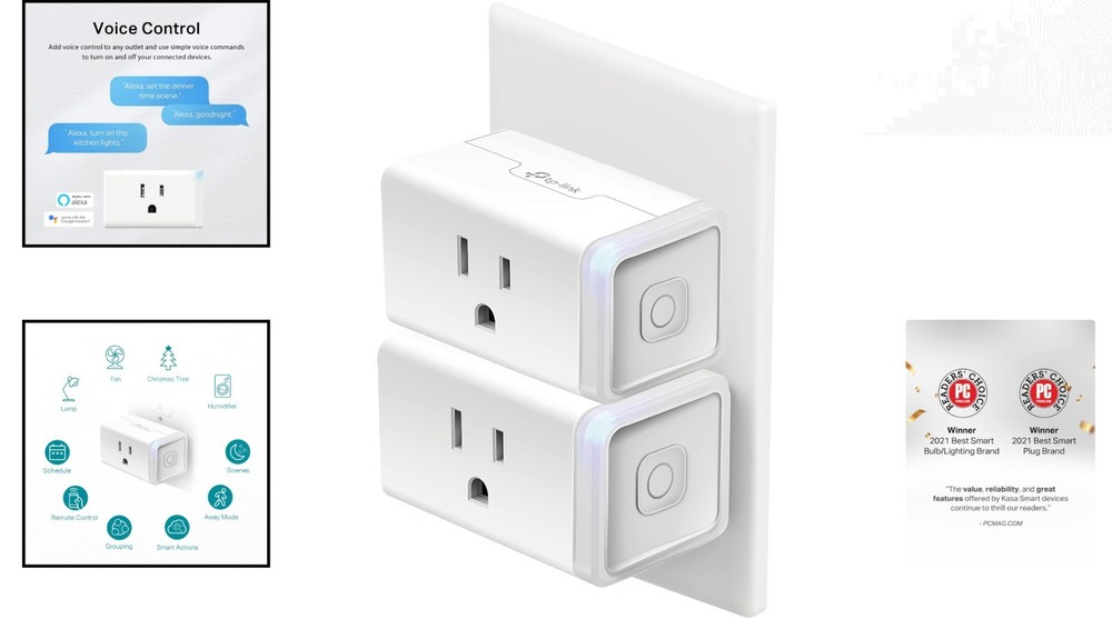 Voice-Controlled Wi-Fi Smart Plug - Trusted 2 Pack for Alexa & Google Assistant