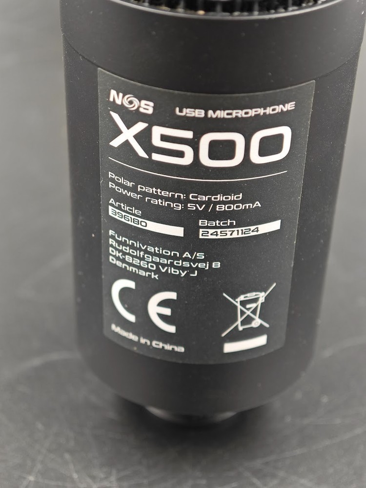 NOS X500 USB Microphone Boom Black Used Working