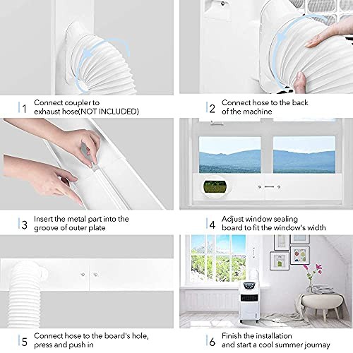 Portable Air conditioner Window Kit, Adjustable AC Window Kit-5.9"