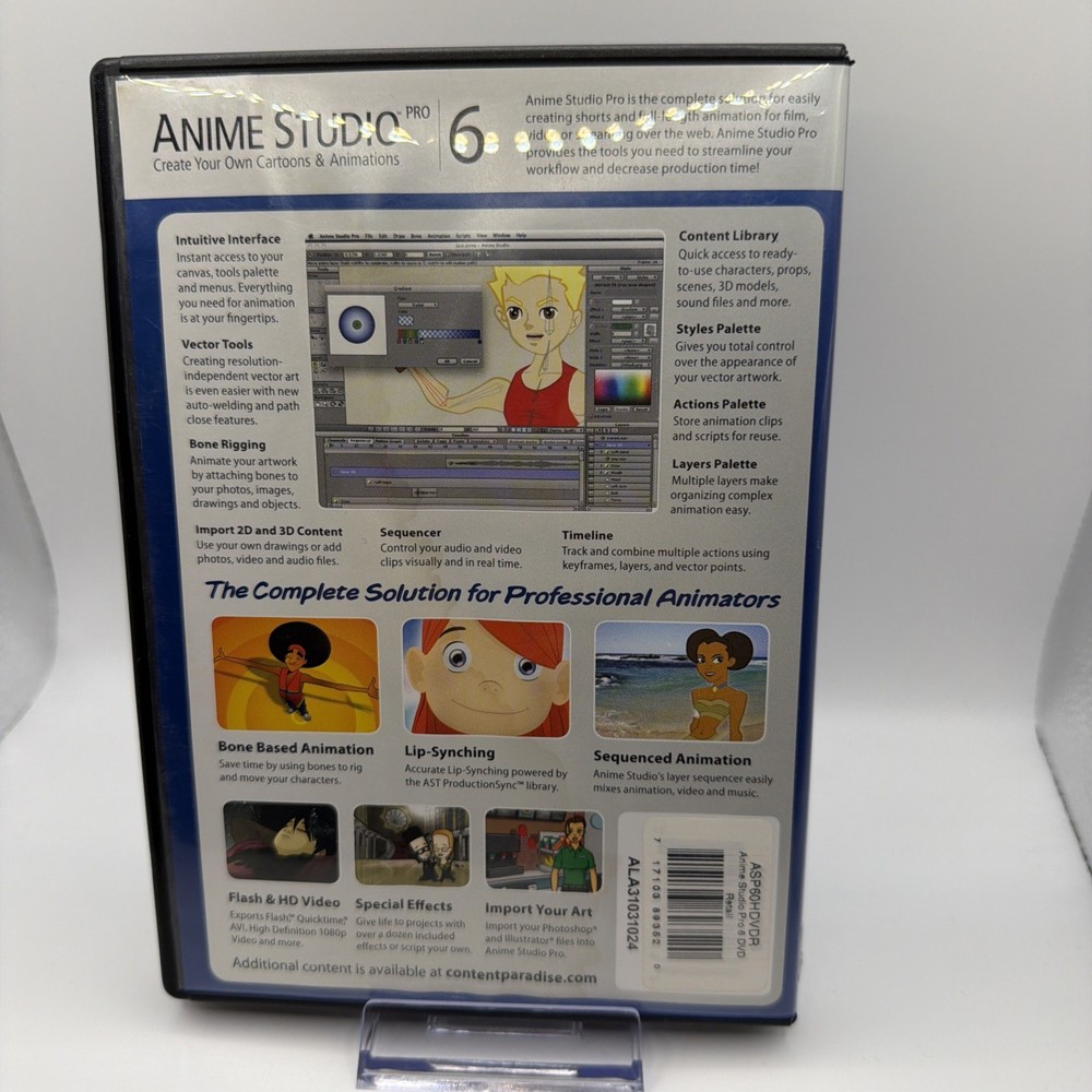 Smith Micro Anime Studio Pro 6 for PC, Mac - Used