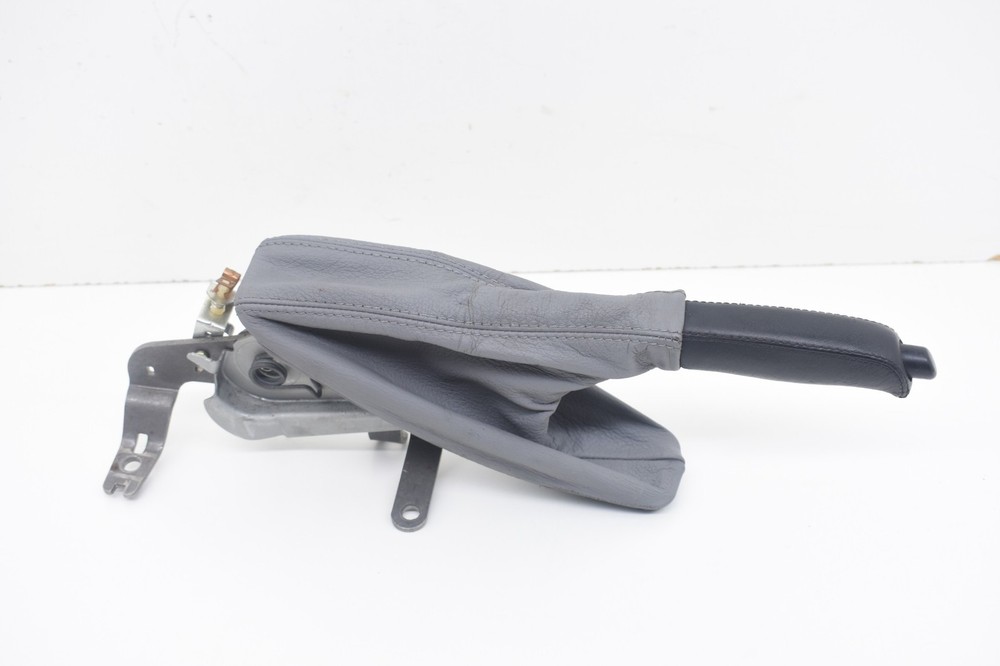2003 BMW E46 Parking Brake Assembly W/ Leather Handle & Boot OEM Gray KW90