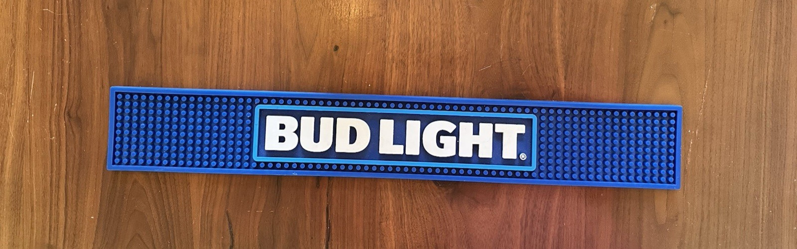 Bud Light Beer Rubber Bar Spill Mat for tap Kegerator Or Glasses