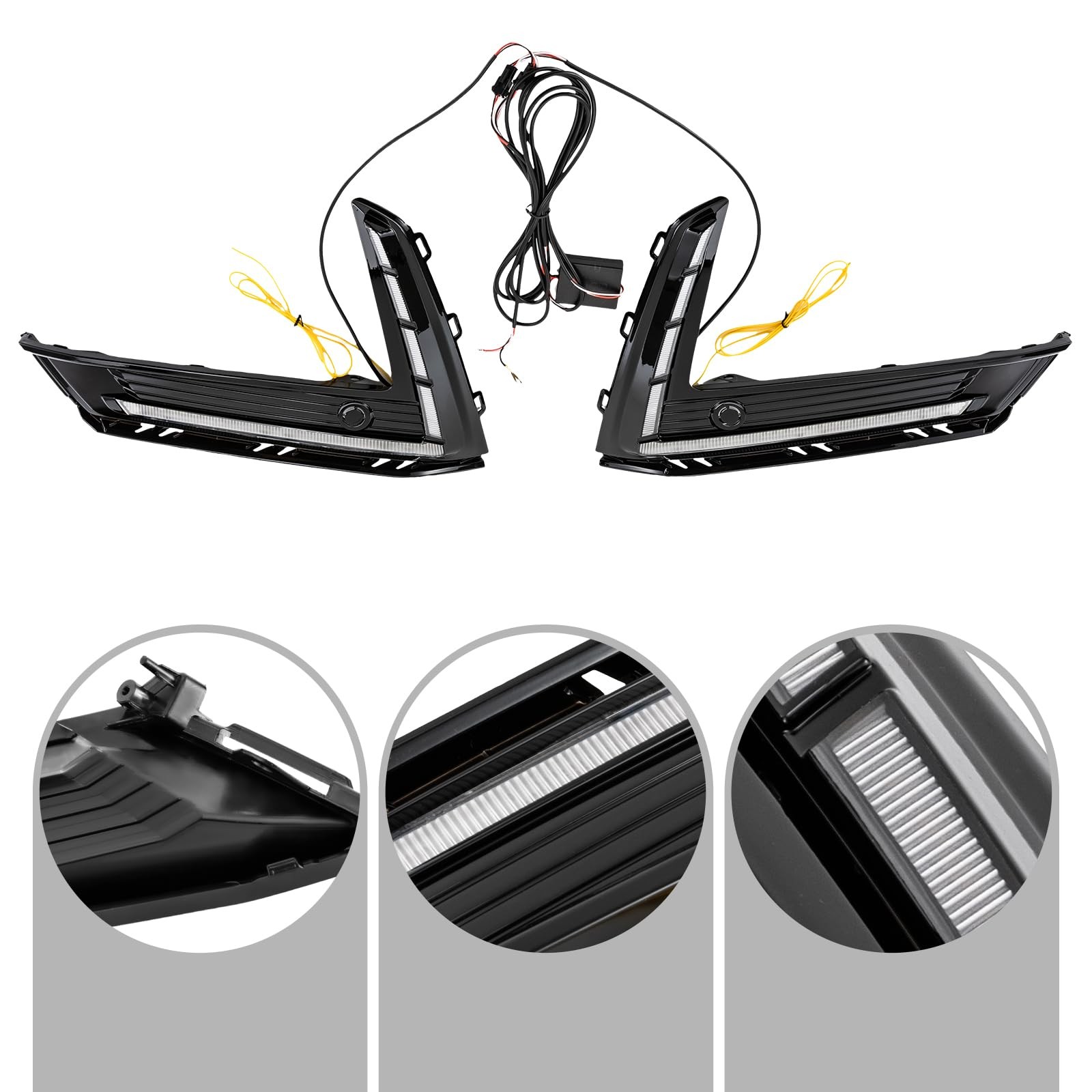 Fog Lamp DRL LED Daytime Running Light For Honda CR-V CRV Clear Lens (A Pair)