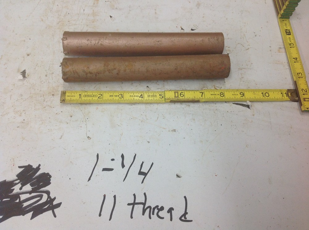 (2) Drillco 1-1/4" x  8" x 11 Thread Concrete Masonry Core Drill Bit NOS