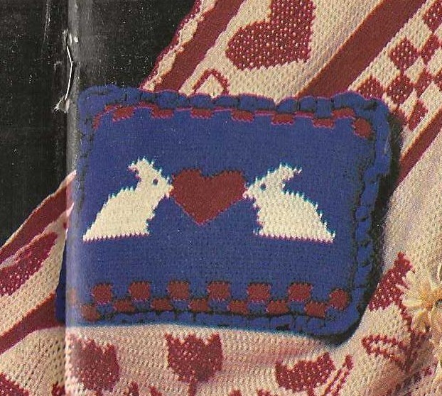Pillow set ( 2 patterns) (#348-32B) vintage crochet pattern