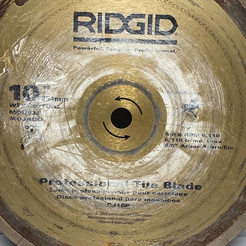 Rigid 10" Professional Tile Blade - USED