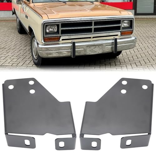 Front Bumper Support Brackets Driver & Passenger Side Pair for 1986-1993 Dodge
