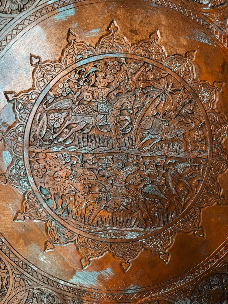 26” Antique Copper Presentation Tray