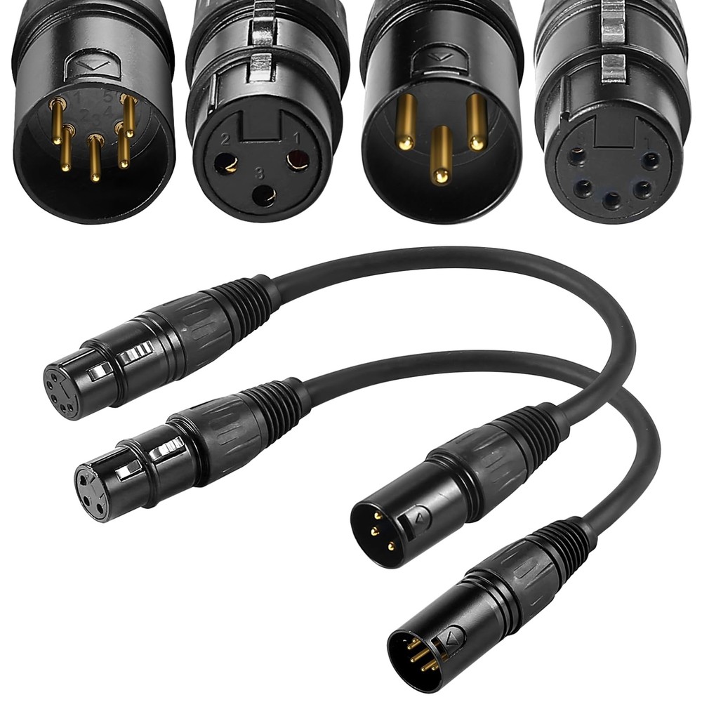 10 Inch DMX Converter 5F3M 5M3F Stage Light Controller Connectivity Cable