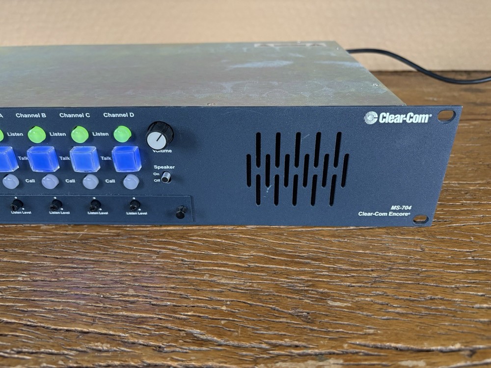 Clear-Com MS-704 4-Channel intercom Main Station With 9” Gooseneck Mic