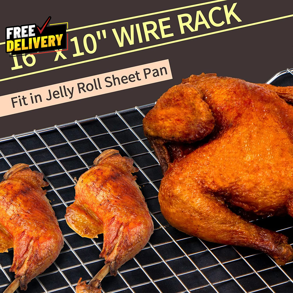 Cooling Rack for Baking 2 Pack 16X10 Inches Baking Rack Thick Wire Cookie Rack