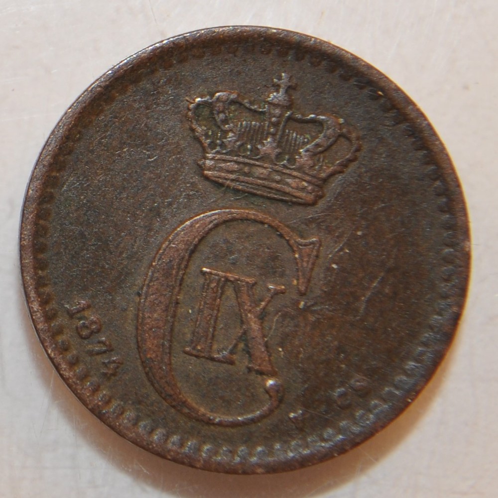 1874 Denmark 1 ore