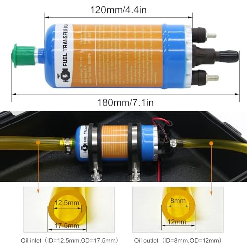 12V High Flow 100GPH Universal External Inline Electric Fuel Pump Replacement