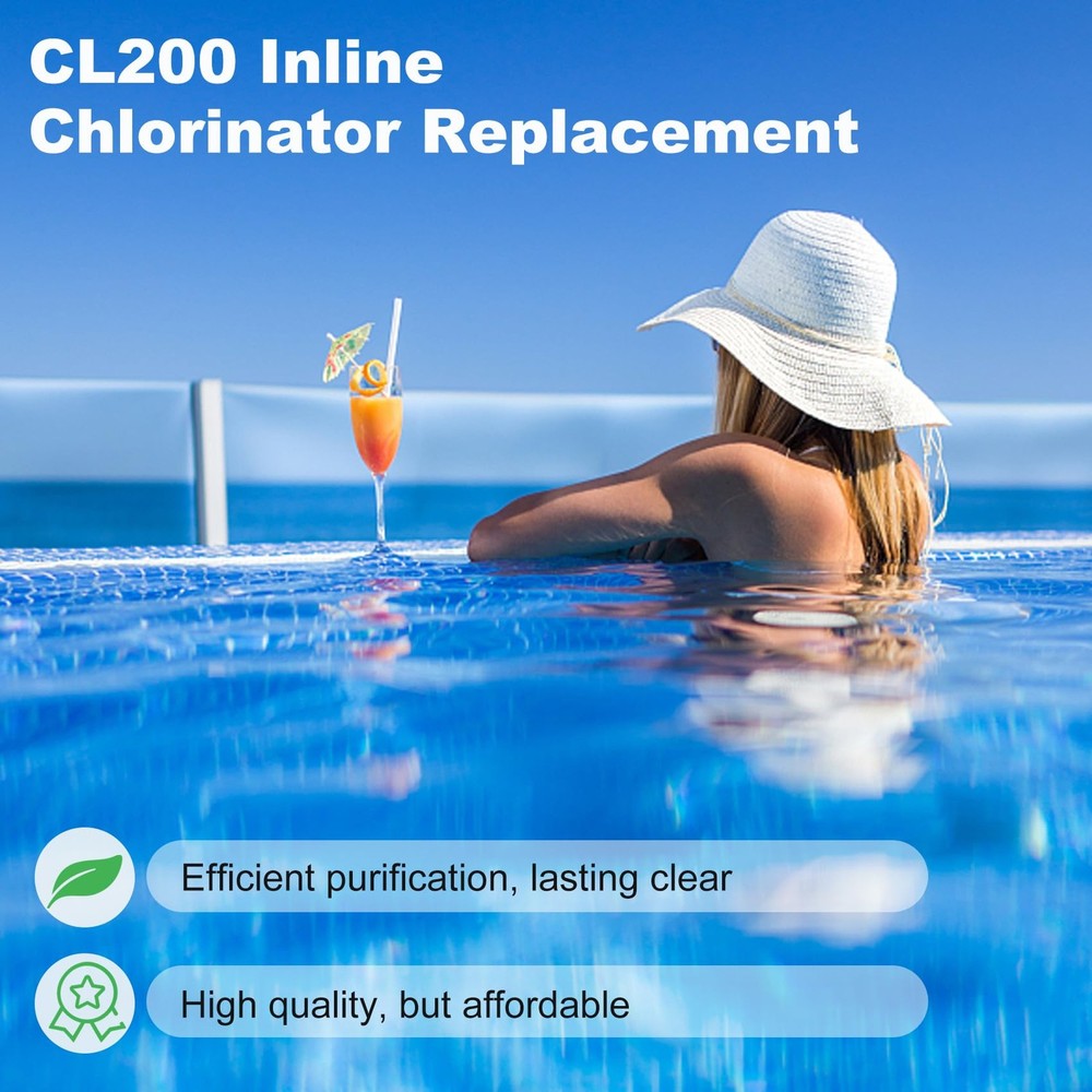 CL200 Inline Chlorinator Replacement hayward cl200 pool chlorinator is grey
