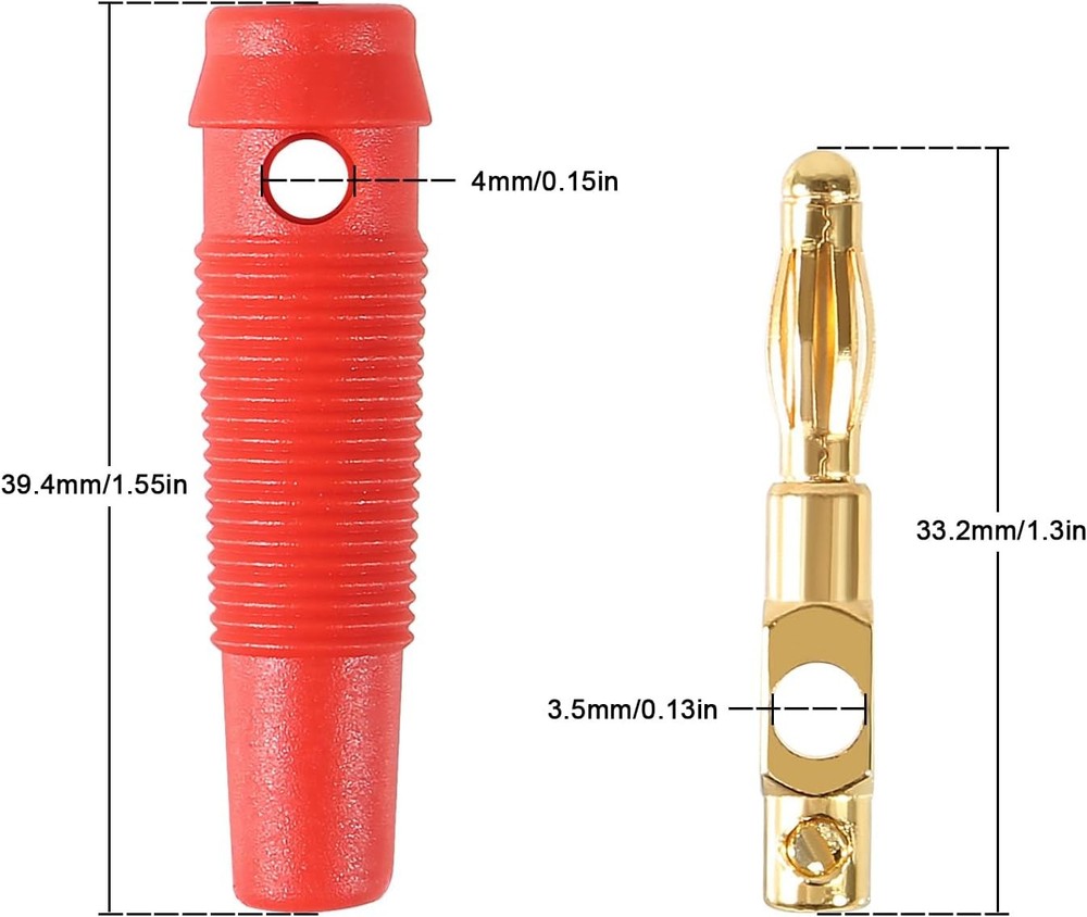 24Pcs 4mm Banana Plug 32A High Current Speaker Plugs Stackable Screw...