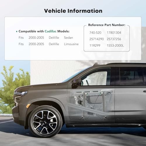 Power Window Regulator Without Motor for Cadillac DeVille Front Driver Side