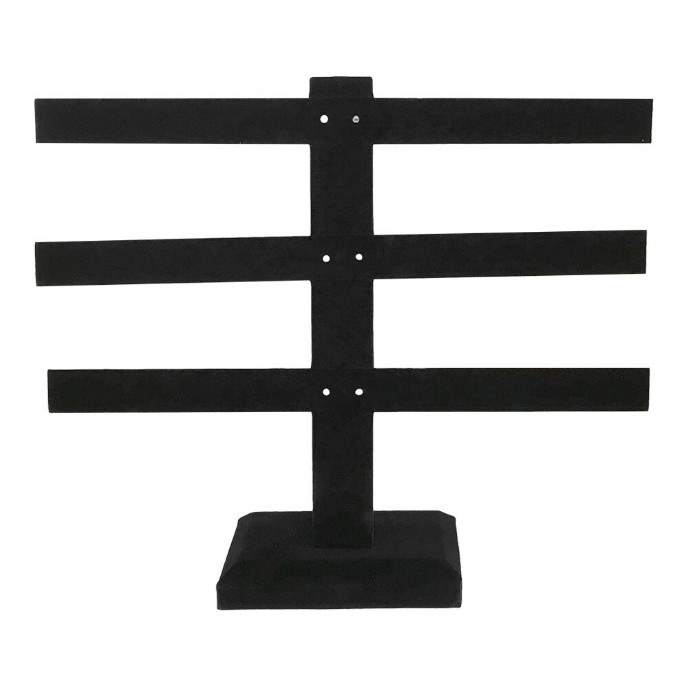 BLACK VELVET  3 Tier Earring  Display Holder Stand 10 Inch x 9 Inch